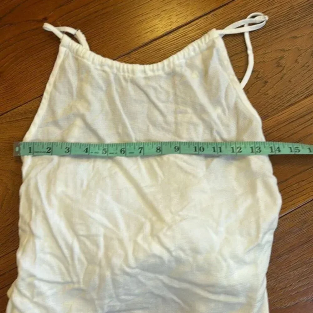 Anthropologie Cloth &‎ Stone white ruched camisole top size M - Picture 6 of 7